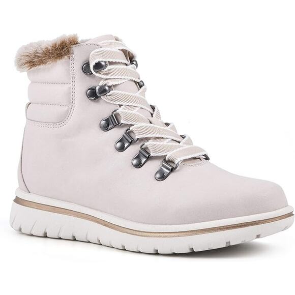 Cliffs by WHITE MOUNTAIN Shoes - Cliffs By White Mountain Women's Hallett Ankle Bootie, White Size 9.5M